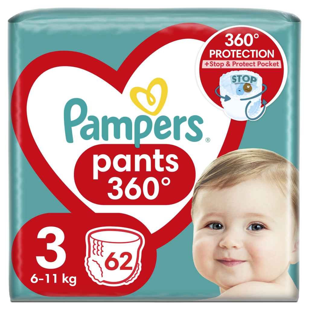 Підгузки Pampers трусики Pampers Pants Розмір 3 (6-11кг) 62 шт (8006540069233) - зображення 1