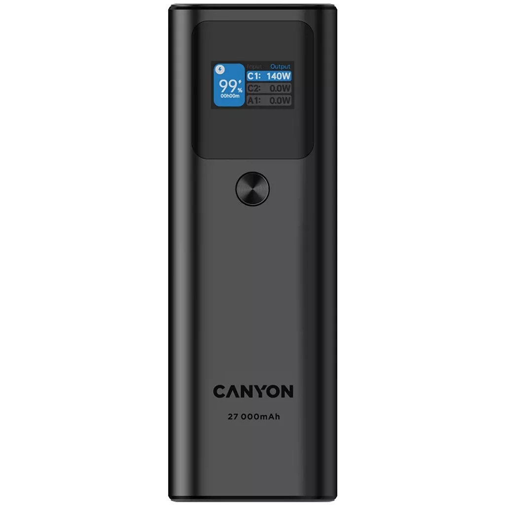 Батарея універсальна Canyon PB-2010 27000mAh PD/3.1/140Wh, in/out2xUSB-C PD/140W, outUSB-A/22.5W (CNE-CPB2010DG) - зображення 3