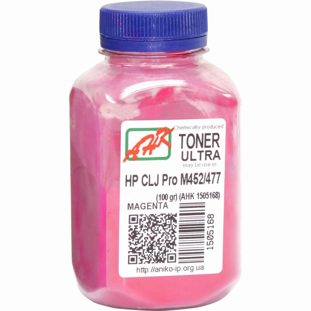 Тонер HP CLJ Pro M452/477, 100г Magenta ULTRA COLOR AHK (1505168) - изображение 1