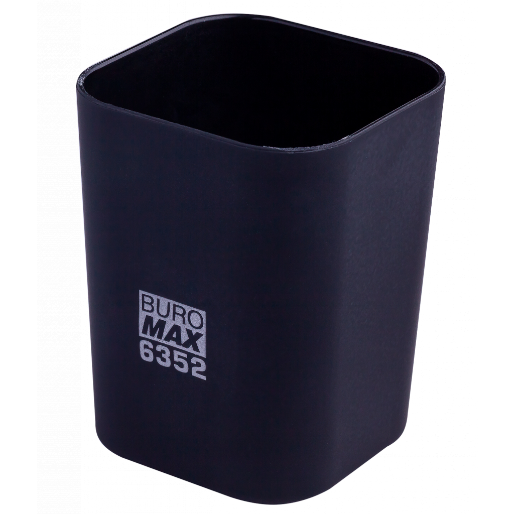 Підставка для ручок Buromax Rubber Touch Квадратна Чорна (BM.6352-01) - изображение 1