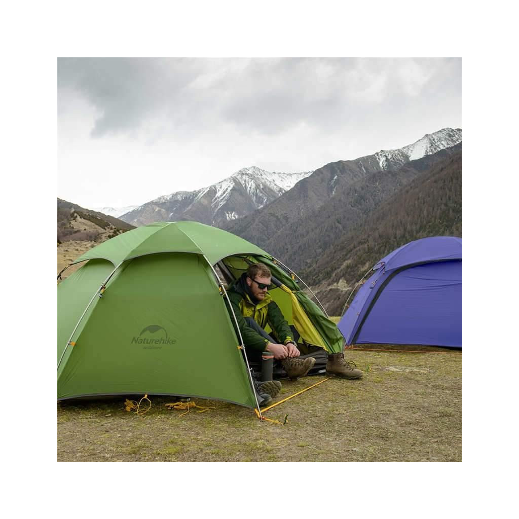 Намет Naturehike двомісний Cloud Peak 2 NH17K240-Y 20D темно-зелений (6927595712627) - зображення 4