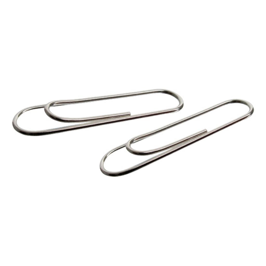 Скріпки канцелярські Axent rounded, nickel-plated, with a bend, 28 мм 100 шт (4104-А) - изображение 1
