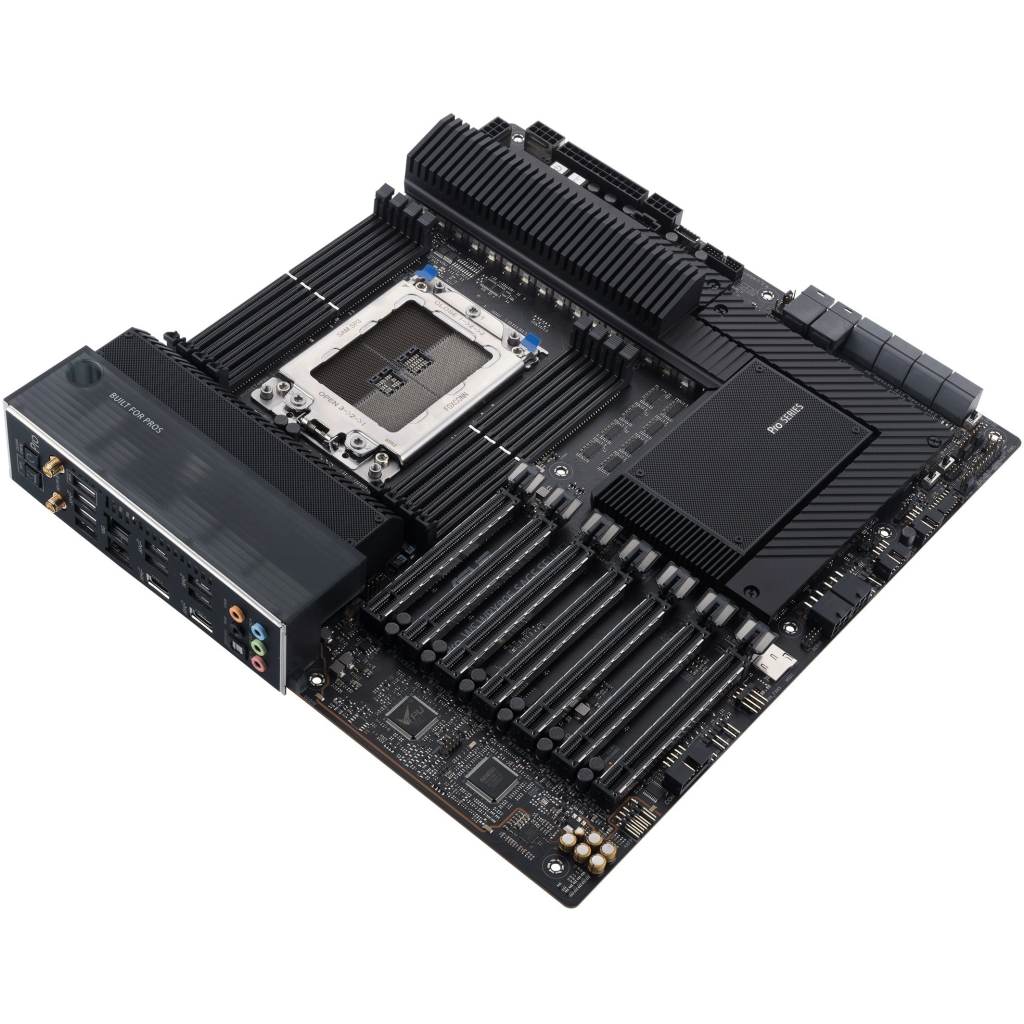 Серверна материнська плата ASUS PRO WS WRX80E-SAGE SE WIFI sWRX8 WRX80 8xDDR4 M.2 WiFi BT EATX (90MB1590-M0EAY0) - изображение 4