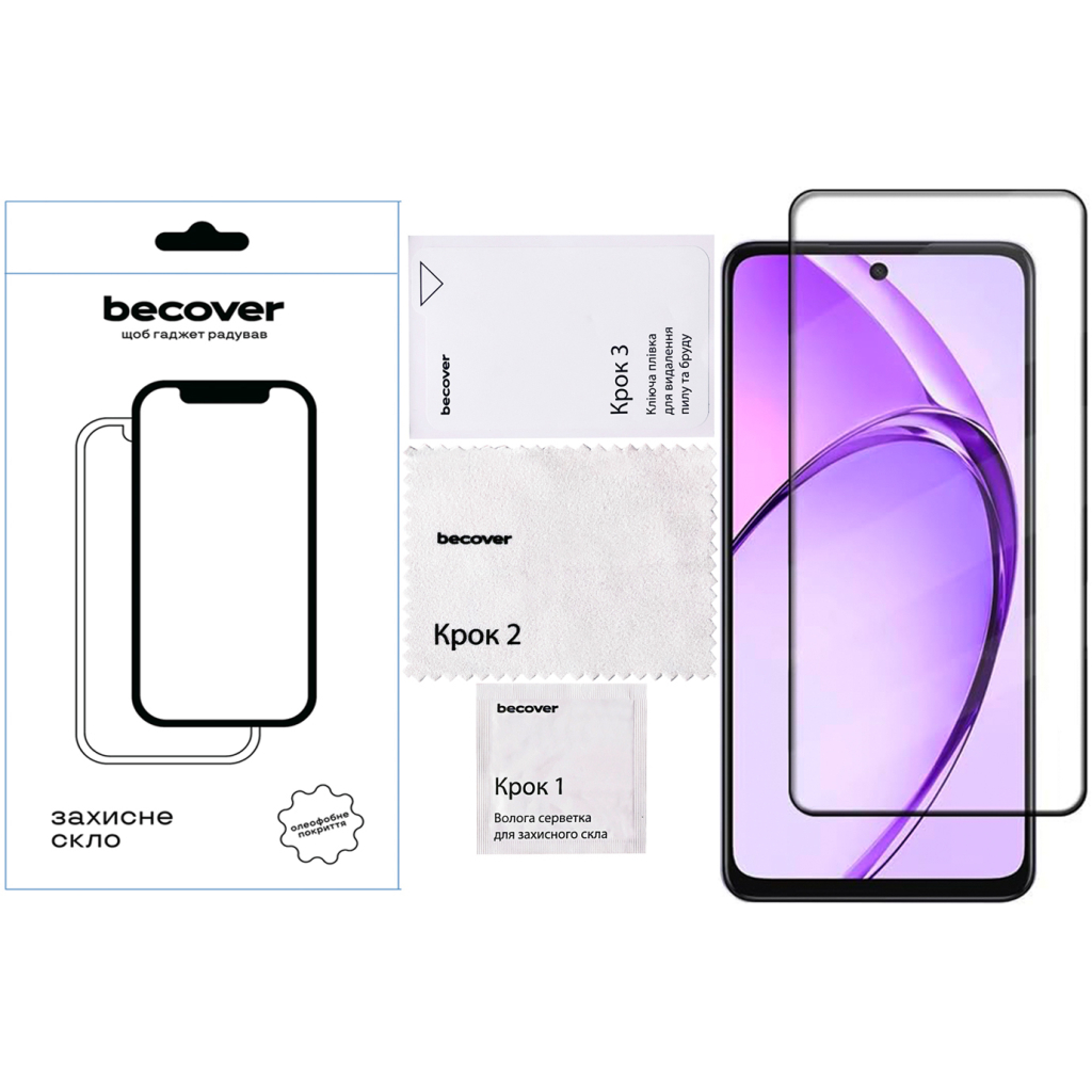 Скло захисне BeCover Oppo Reno13 F 5G Black (713420) - зображення 4