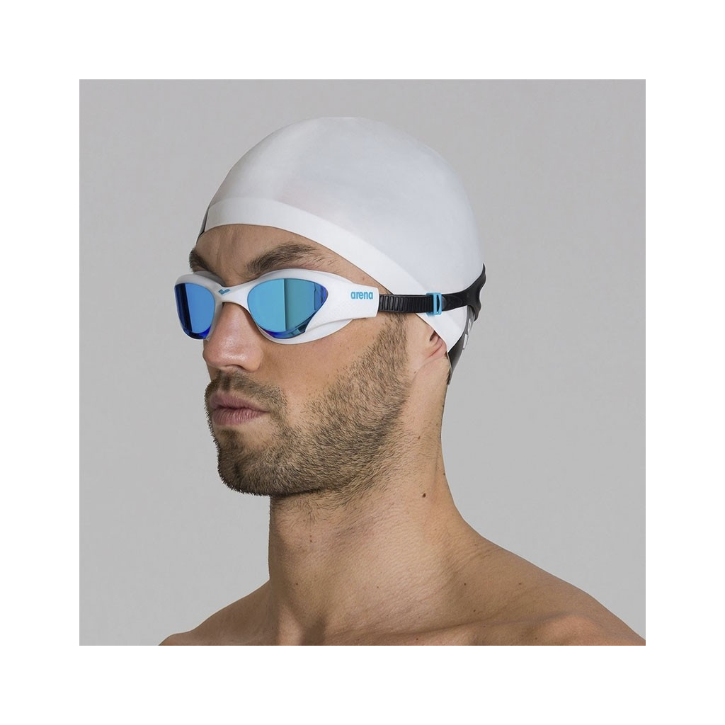 Окуляри для плавання Arena The One Mirror 003152-100 білий, блакитний Уні OSFM (3468336363560) - зображення 2