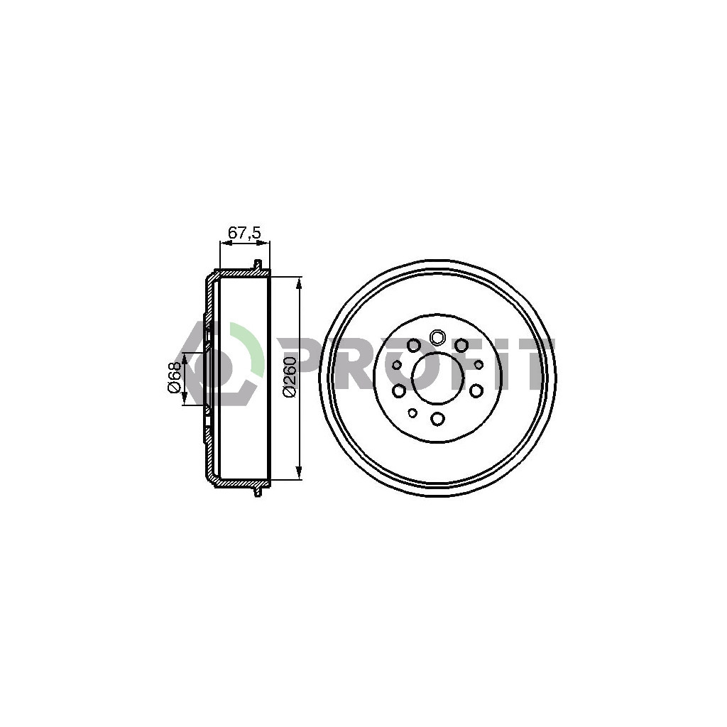 Гальмівний барабан Profit 5020-0100 - изображение 1