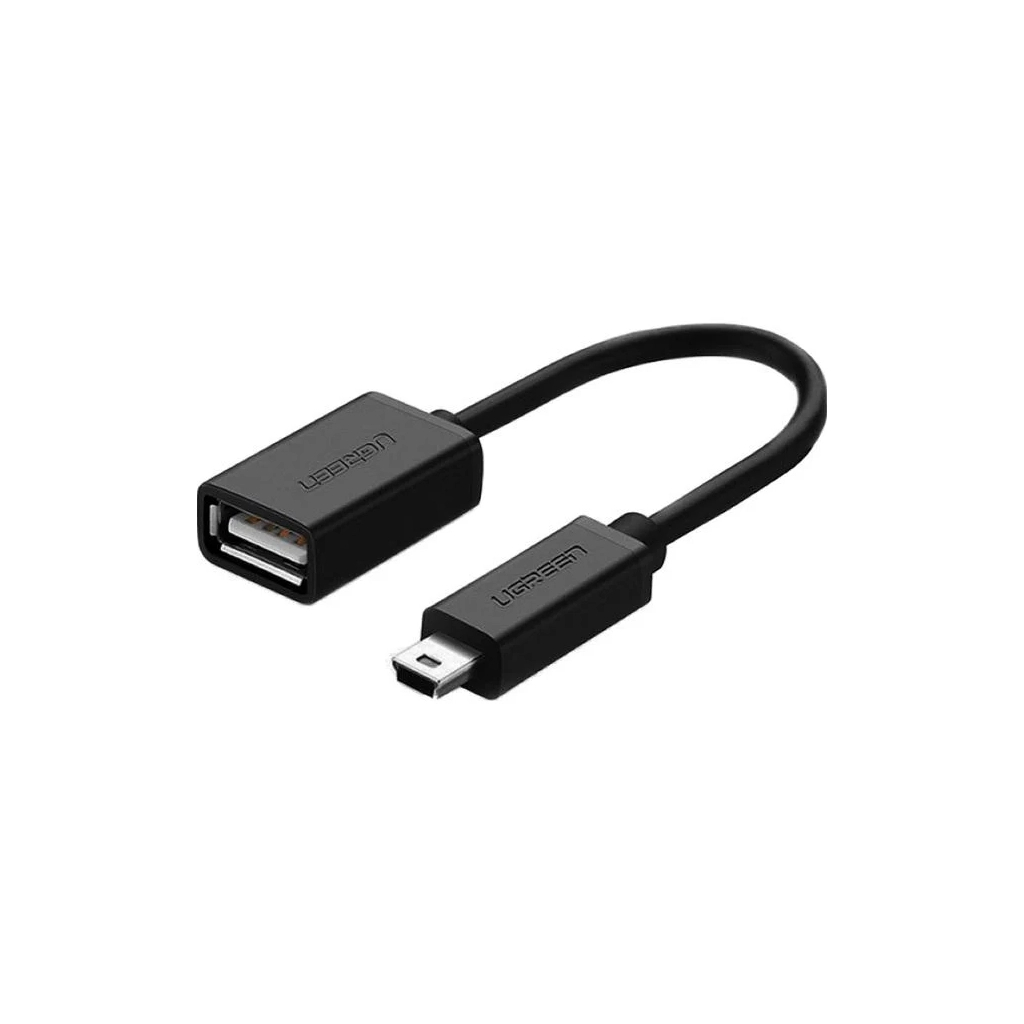 Перехідник OTG USB 2.0 AF to Mini 5P 0.1m US249 black Ugreen (10383) - зображення 1