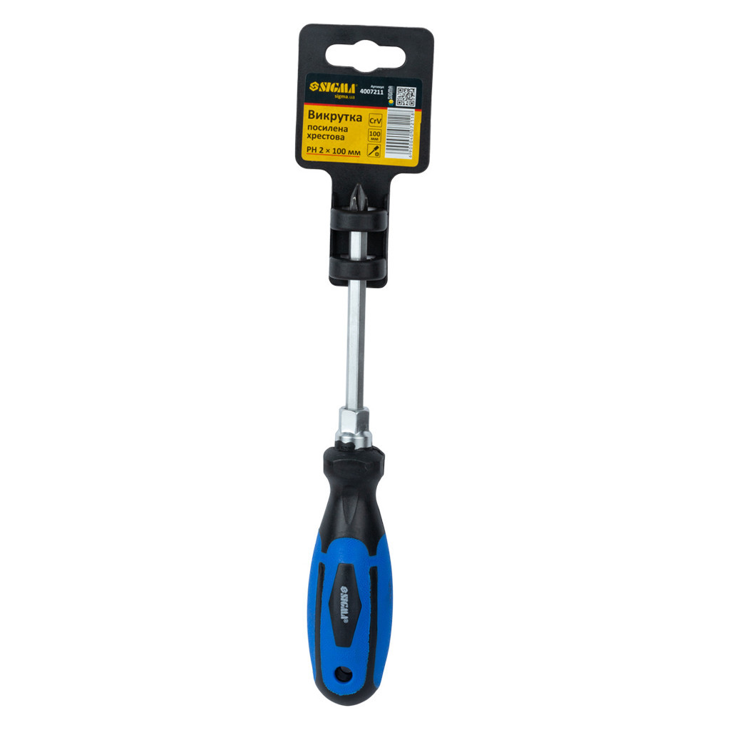 Викрутка Sigma посилена хрестова PH2x100мм під ключ CrV (4007211) - зображення 2