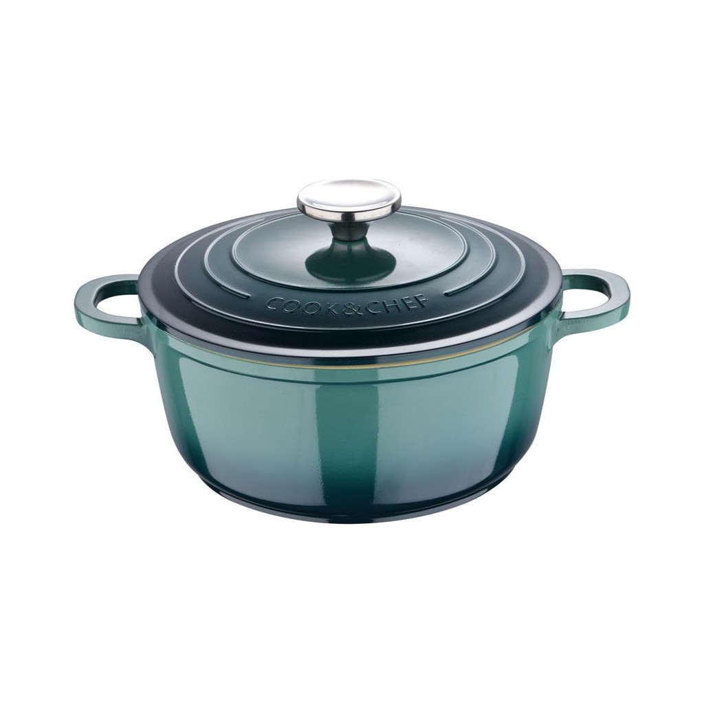 Каструля Bergner Excalibur з кришкою Зелена 2.2 л (BG-36100-GR) - зображення 1