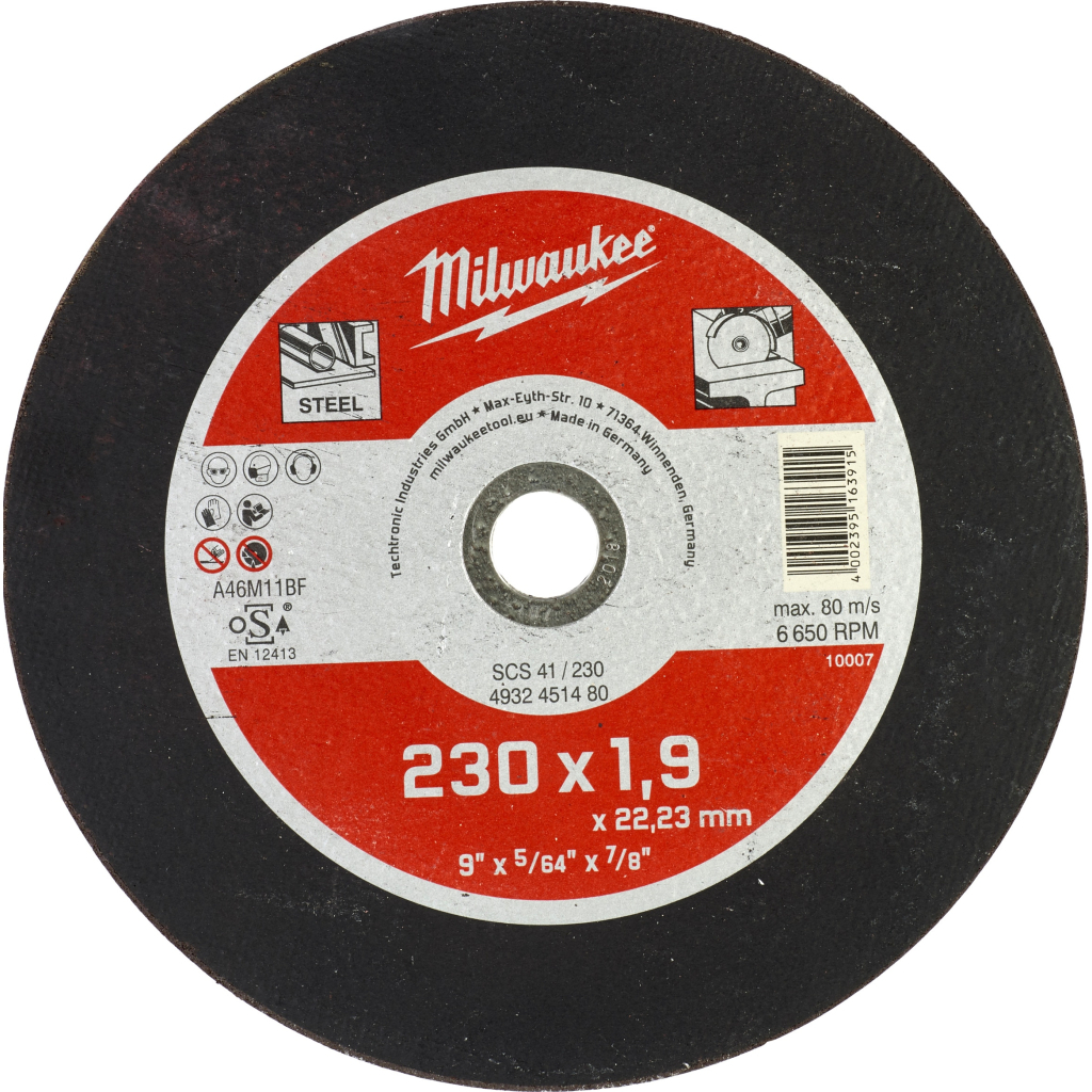 Круг відрізний Milwaukee SCS 41/230х1.9 (4932451480) - зображення 1