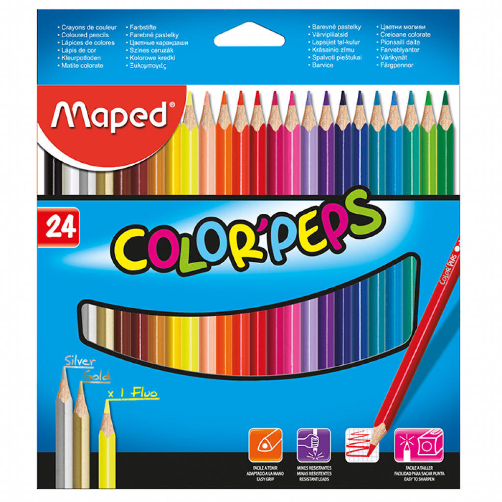 Олівці кольорові Maped Color Peps Classic 24 кол. (MP.183224) - зображення 1