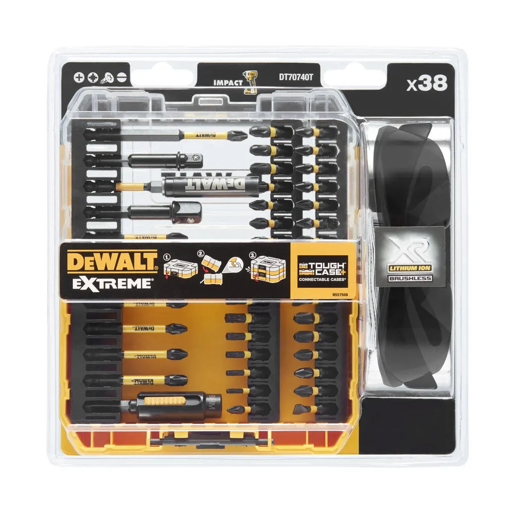 Набір біт DeWALT EXTREME FLEXTORQ,Phillips,Pozidriv,Torx,Slotted,Ph2,Pz3,38 шт, кейс (DT70740T) - зображення 1