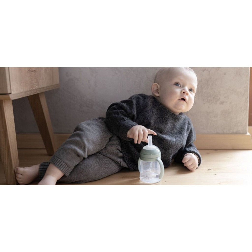 Поїльник-непроливайка Lovi з трубочкою та обтяжувачем 150 мл - коричнева (35/363) - зображення 7