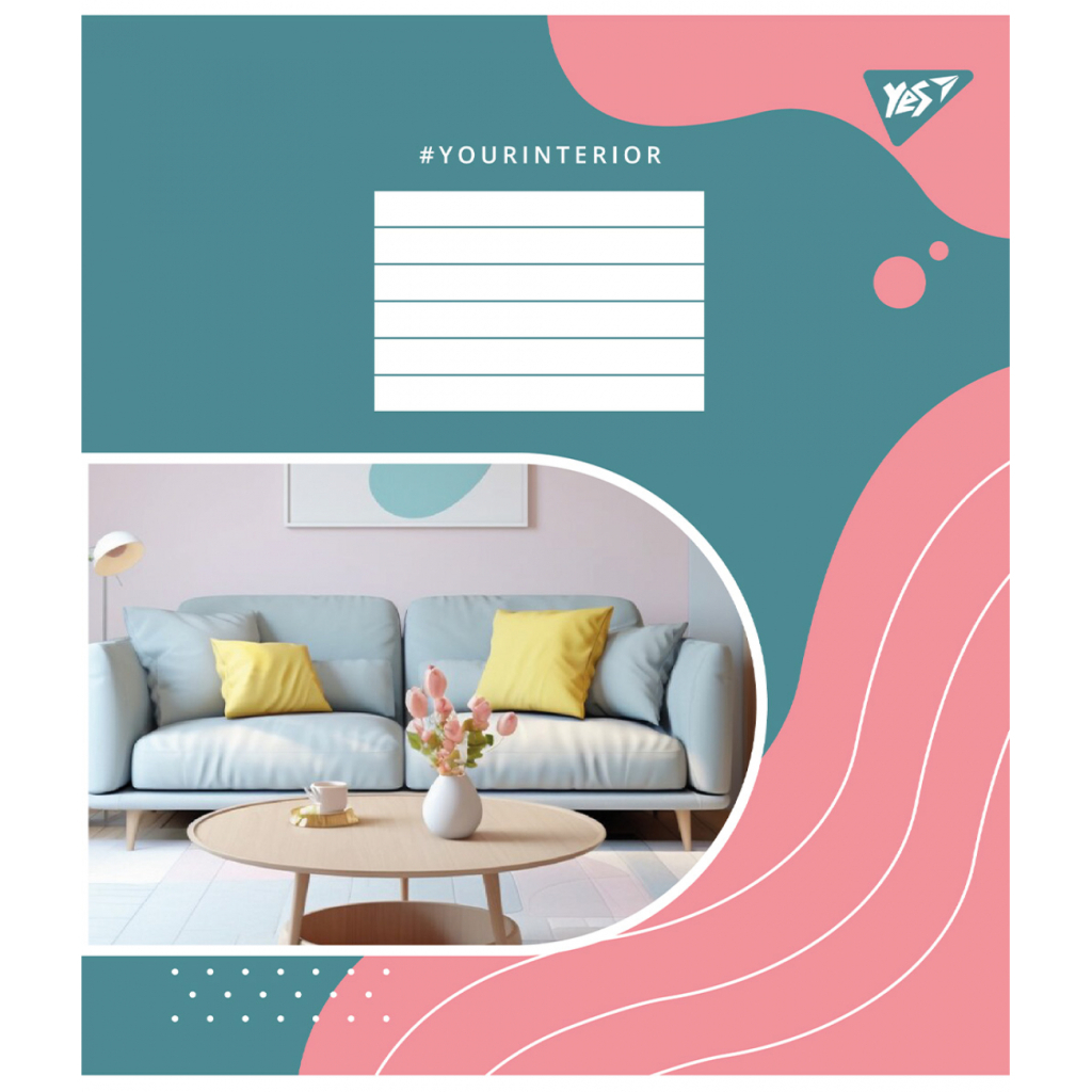 Зошит Yes Your interior А5 48 аркушів лінія (767134) - зображення 6