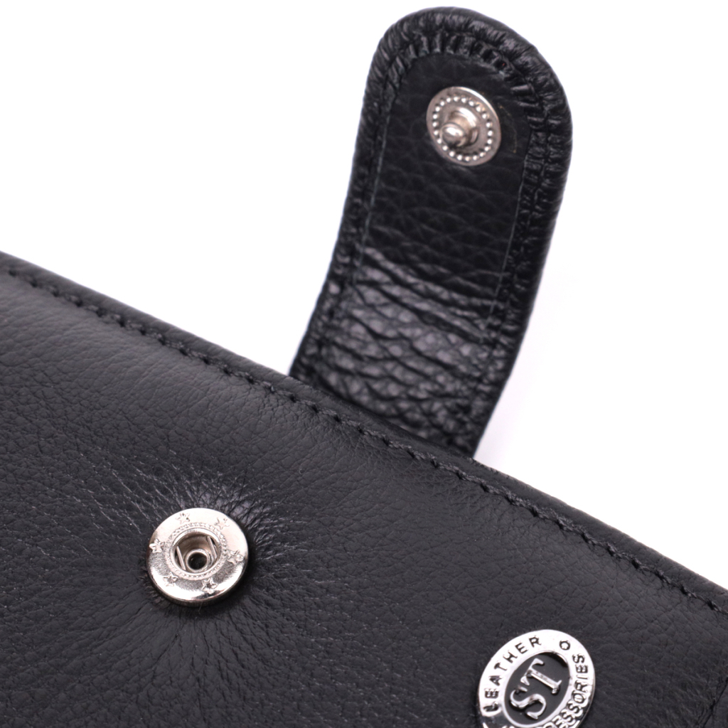 Гаманець ST Leather З натуральної шкіри Чорний (22553) - зображення 5