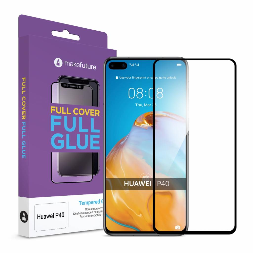 Скло захисне MakeFuture Huawei P40 Full Cover Full Glue (MGF-HUP40) - зображення 1