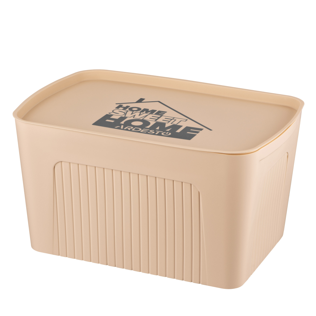 Контейнер для зберігання Ardesto З кришкою Бежевий 23 л (ARHC2523B) - зображення 1