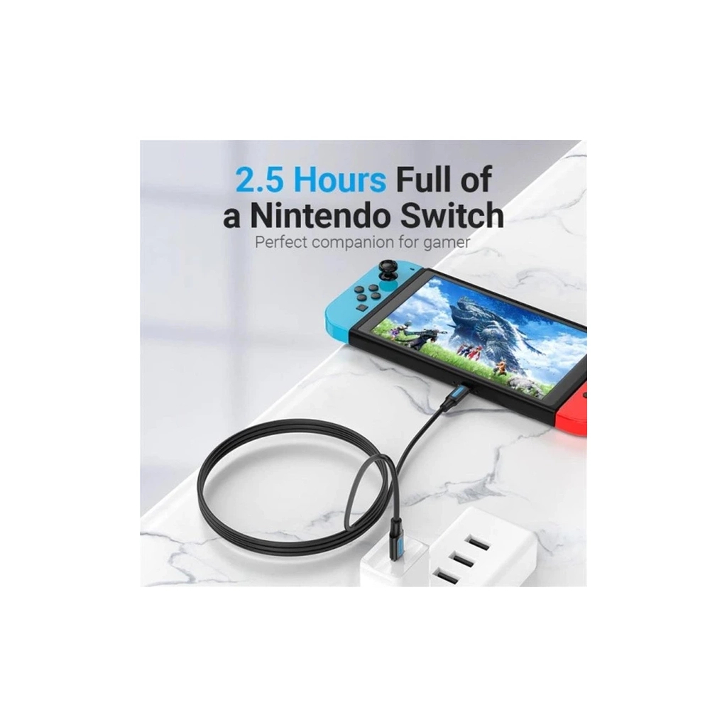 Дата кабель USB 2.0 C Male to C Male 5A Cable 1.5M Black PVC Type VENTION (COTBG) - зображення 8