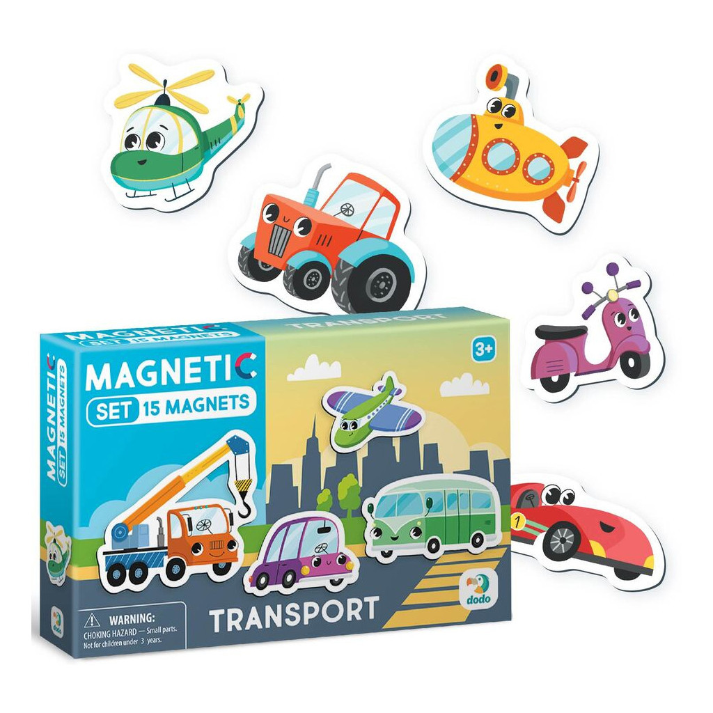 Пазл DoDo Набір магнітів Транспорт (200260) - зображення 2