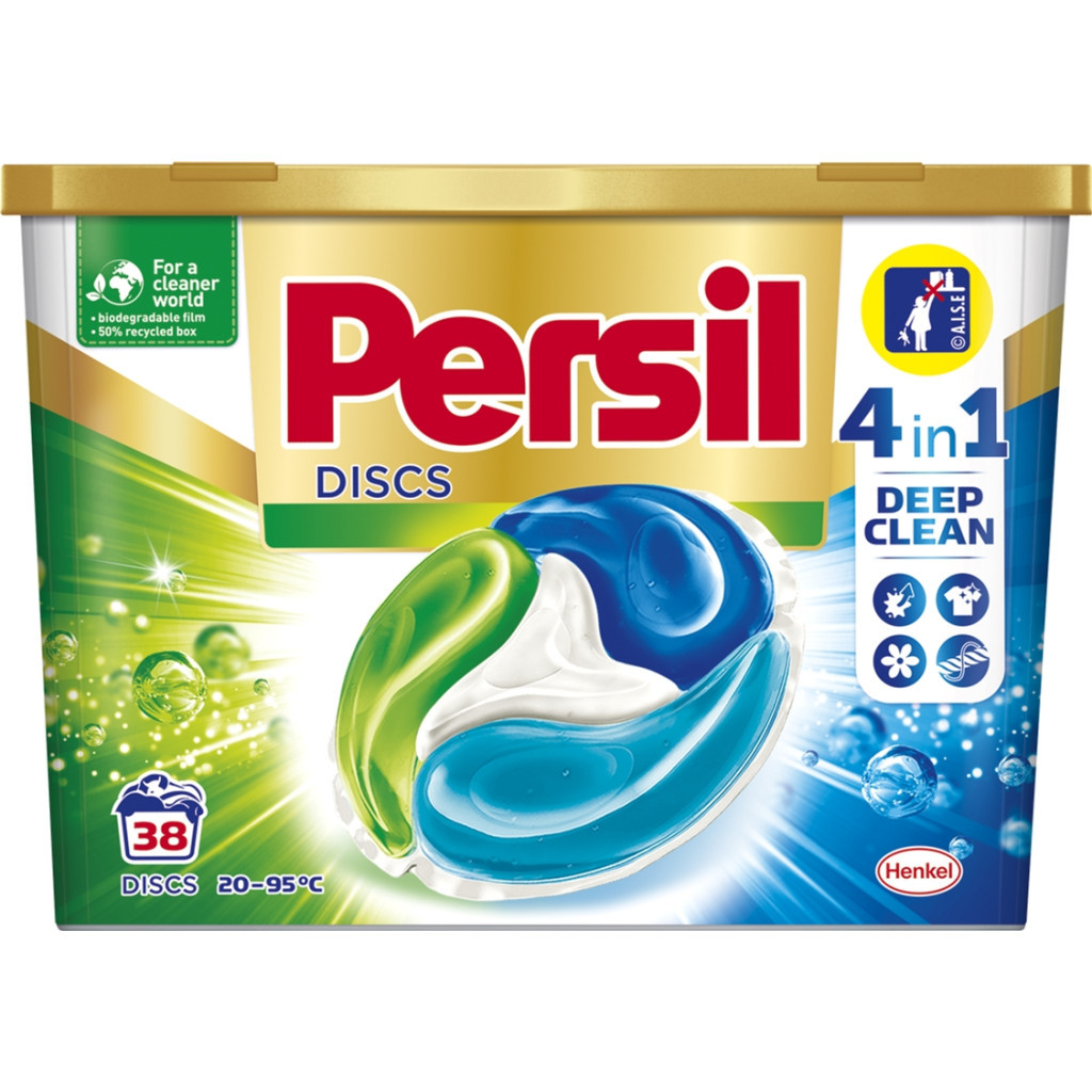 Капсули для прання Persil Discs Universal Deep Clean 38 шт. (9000101372960) - зображення 1