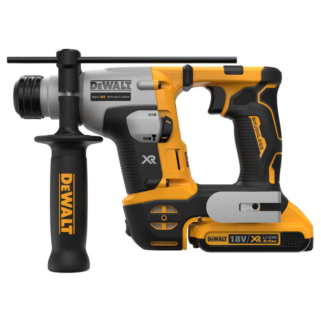 Перфоратор DeWALT безщітковий, SDS-Plus, 18 В, 1.4 Дж, 2 реж. кейс (DCH172D2) - зображення 3