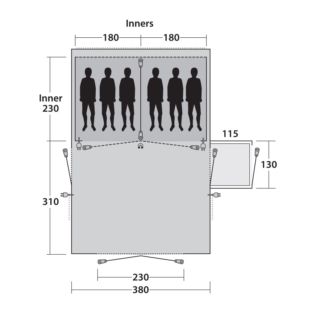 Намет Outwell Montana 6PE Blue (928818) - зображення 10