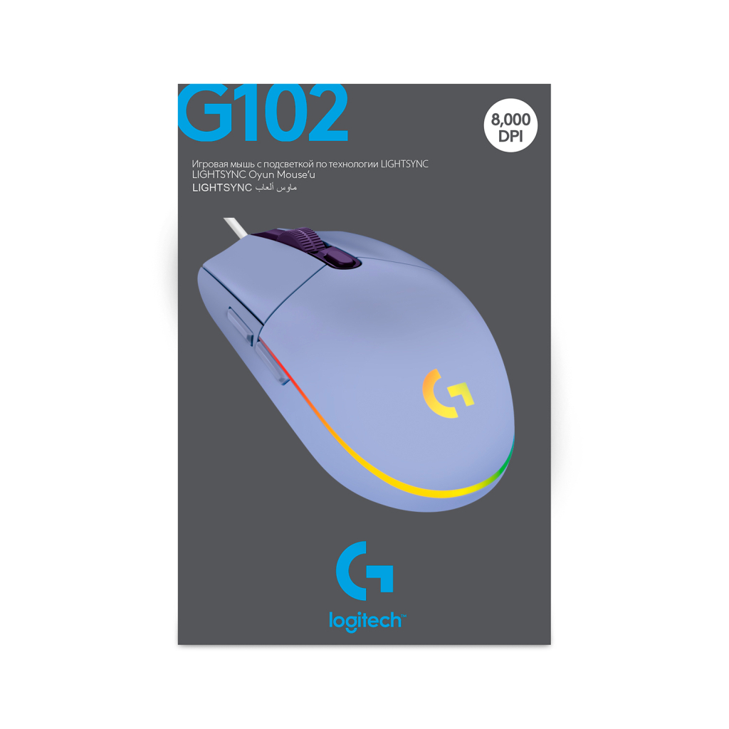 Мишка Logitech G102 Lightsync Lilac (910-005854) - зображення 10