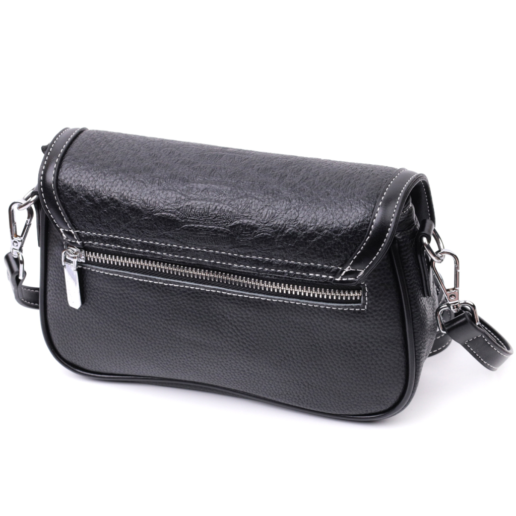 Сумка Vintage З натуральної шкіри Чорна (22624) - зображення 2