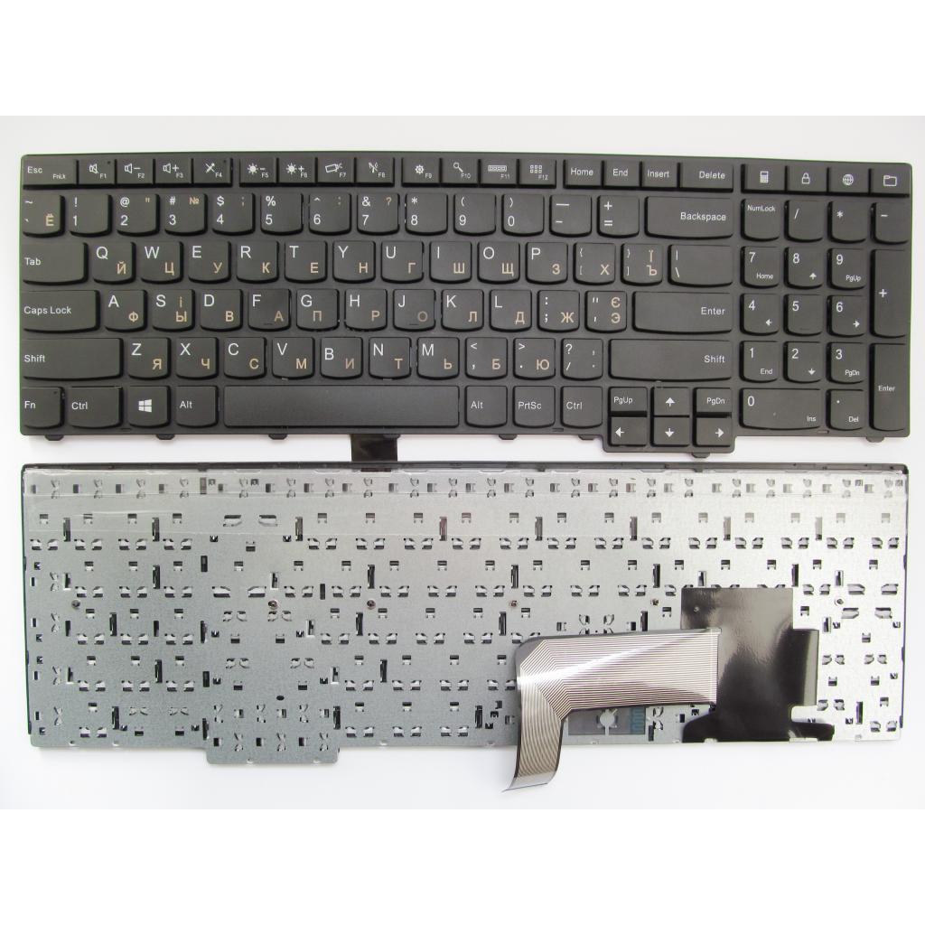 Клавіатура ноутбука Lenovo ThinkPad E531/E540 чорна з чорною рамкою (A46059) - зображення 1
