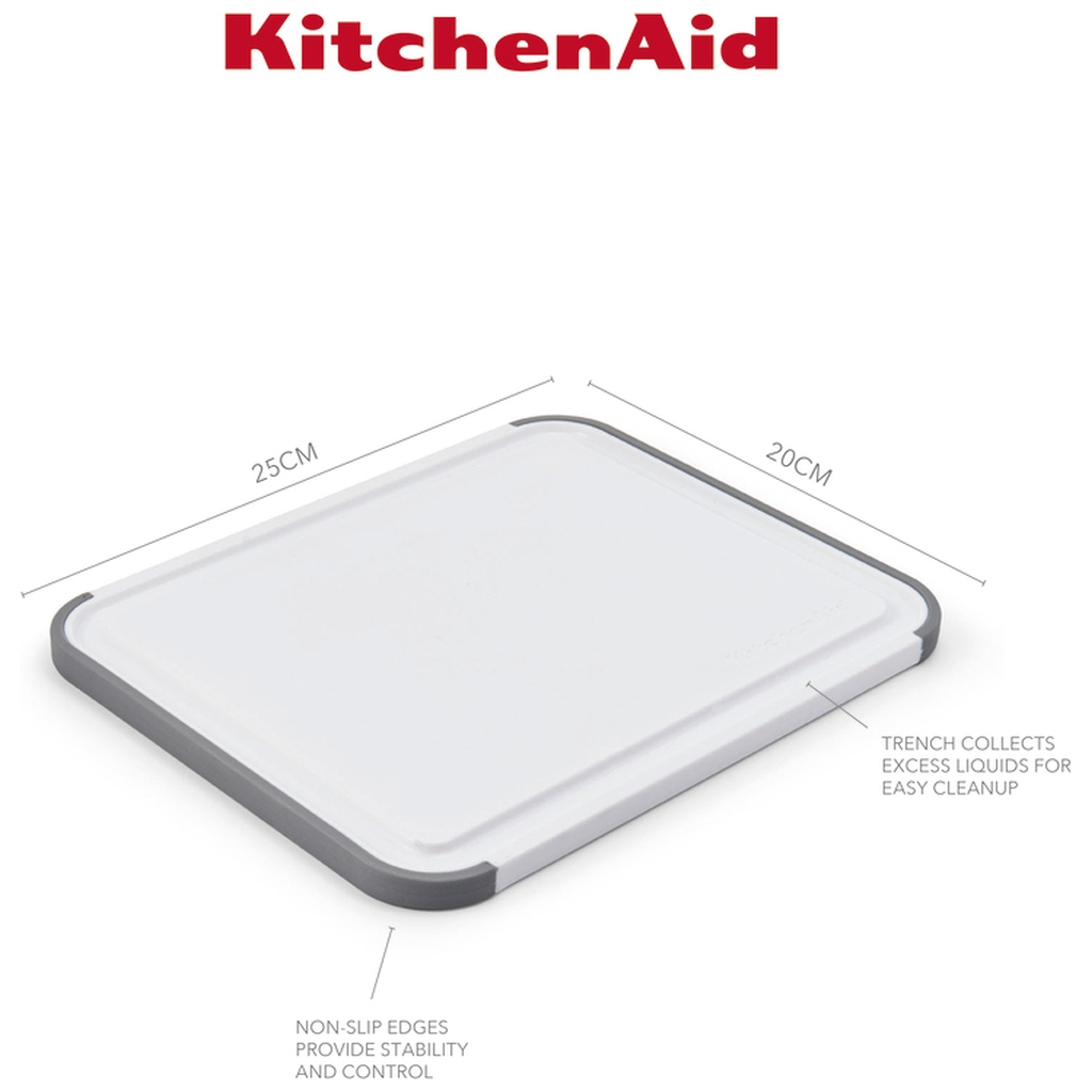 Дошка для нарізання KitchenAid Universal, двостороння, 20,3 х 25,3 х 1 (KEG701NOSMGA) - зображення 5