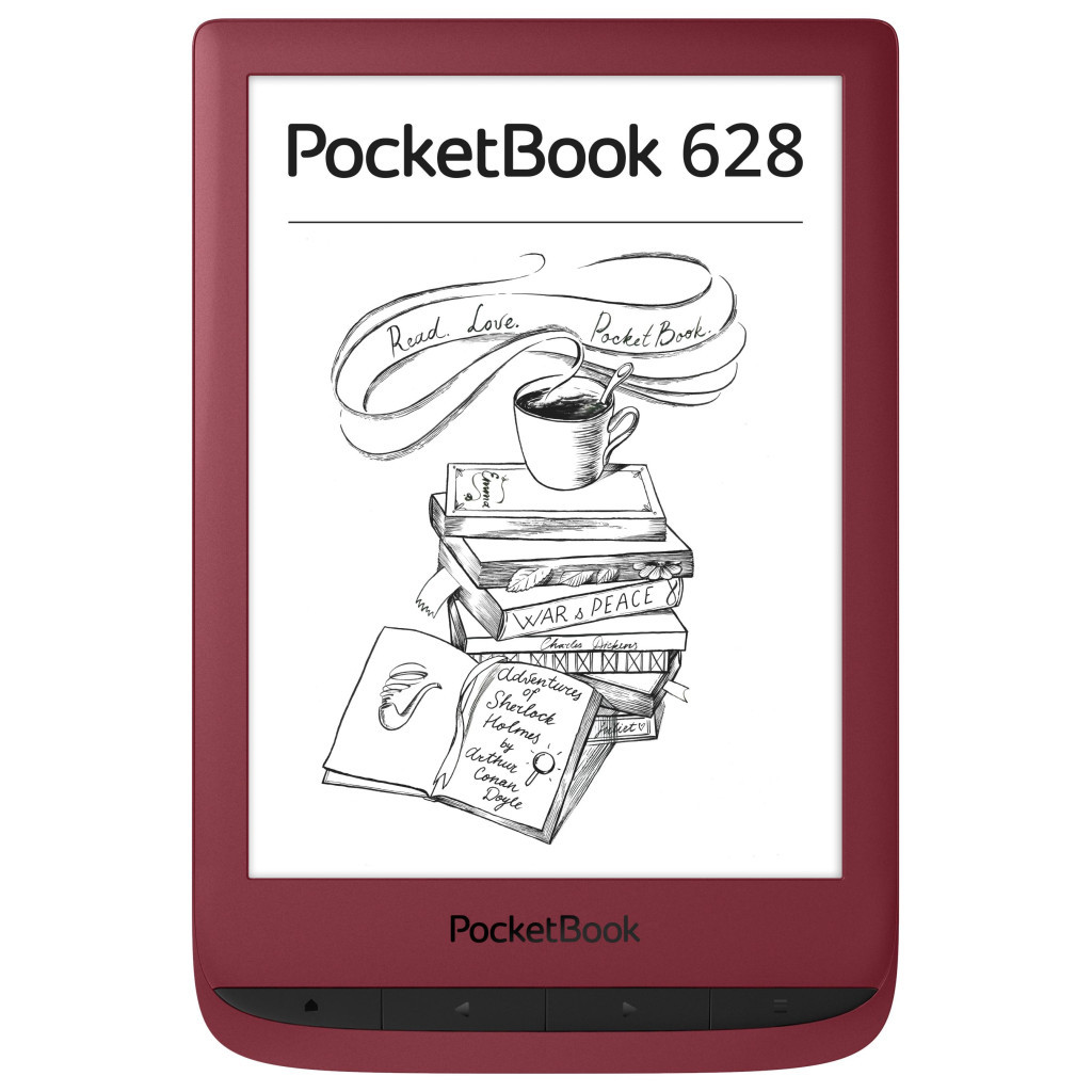 Електронна книга Pocketbook 628 Touch Lux5 Ruby Red (PB628-R-CIS) - зображення 1