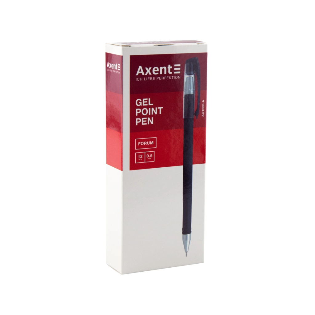 Ручка гелева Axent Forum 0.5 мм Чорна (AG1006-01-A) - зображення 2