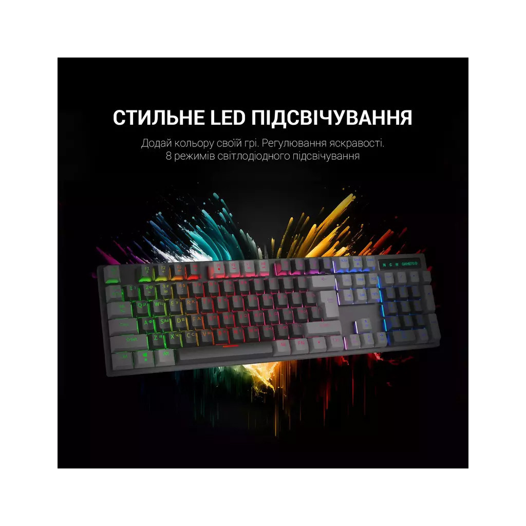 Клавіатура GamePro MK105R LED Red Switch USB Black (MK105R) - зображення 5