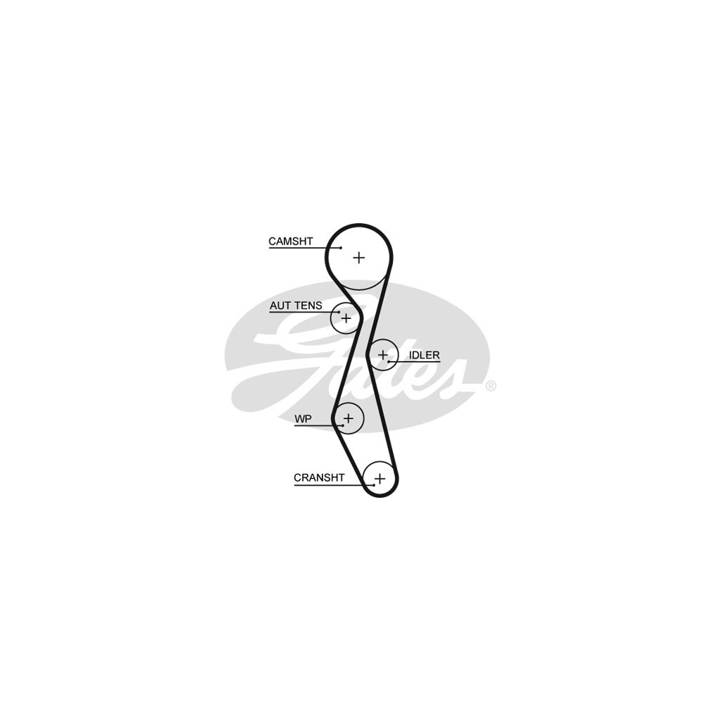 Комплект ременя ГРМ з помпой Gates KP25633XS - зображення 2