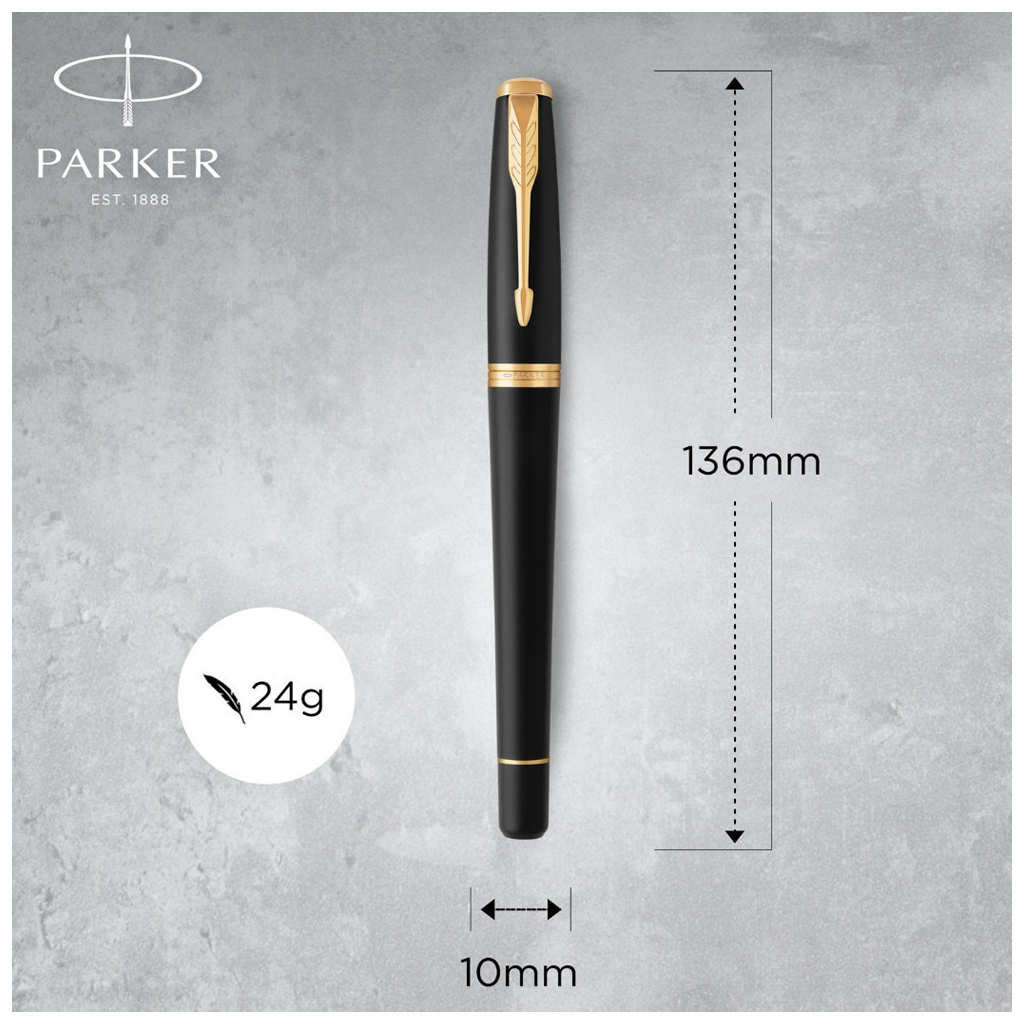 Ручка пір'яна Parker URBAN 17 Muted Black GT FP F + блокнот Parker + подар.упаковка GIFT24 (30 011b24) - зображення 4