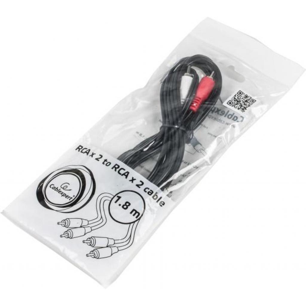 Кабель мультимедійний 2xRCA M to 2xRCA M 1.8m Cablexpert (CCA-2R2R-6) - изображение 3