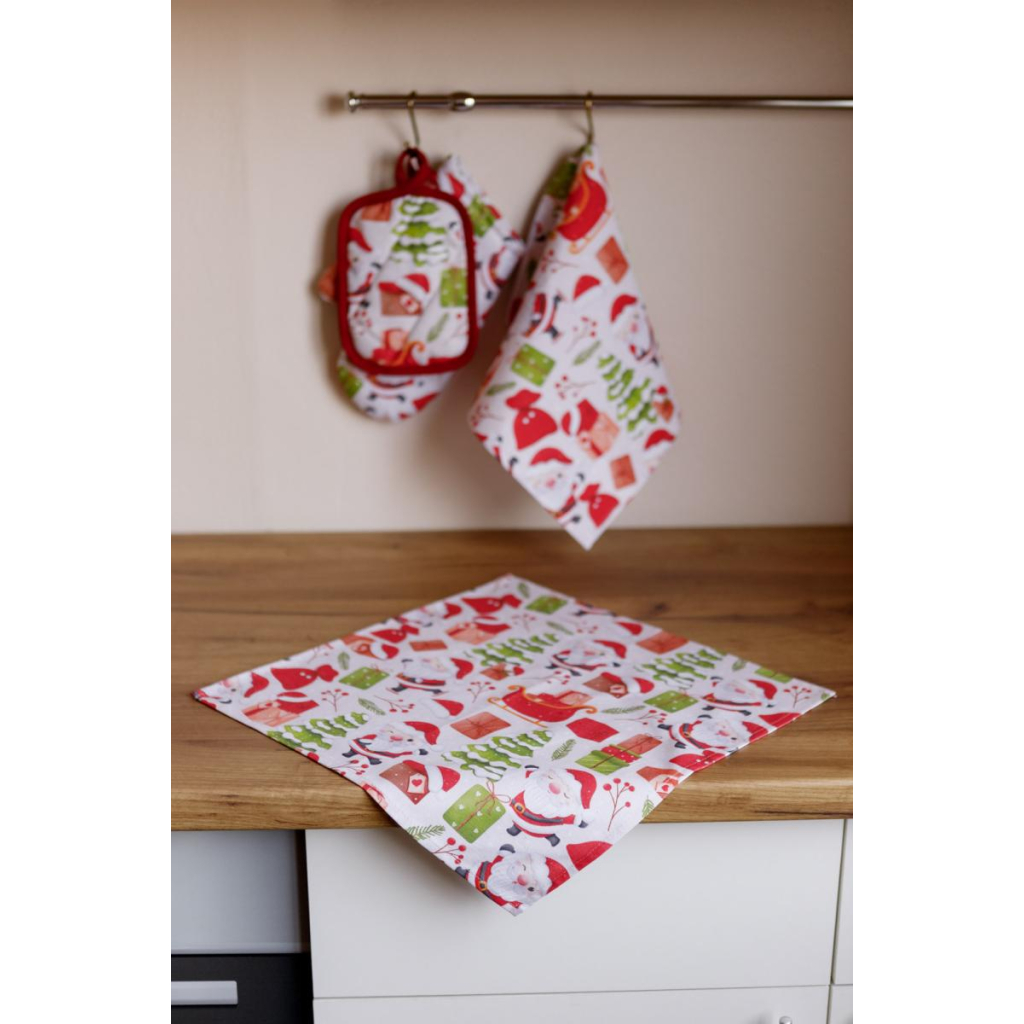 Серветка на стіл Прованс Санта на білому 40х40 см (035752) - зображення 7