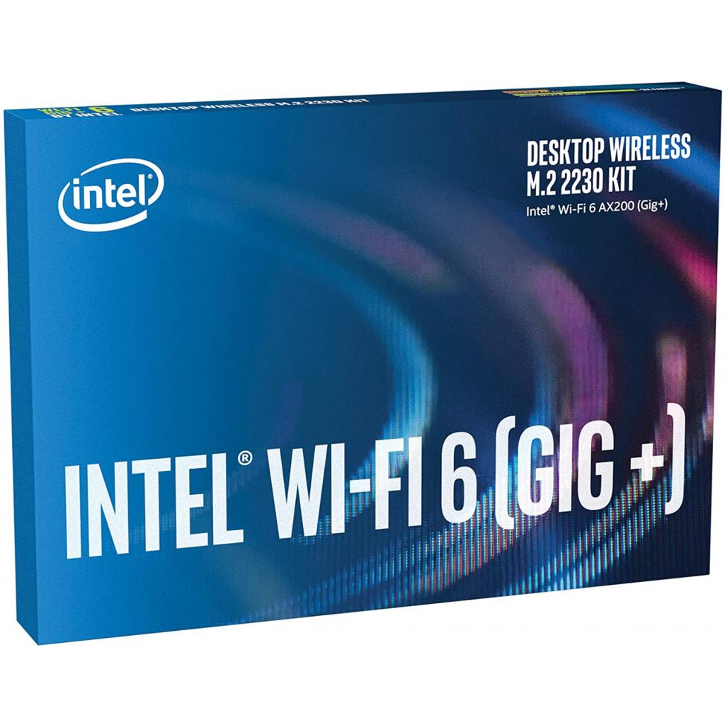 Мережева карта Wi-Fi INTEL WiFi 6 AX200, M.2 key E 2230, 2x2 AX+BT з антенами (AX200.NGWG.DTK) - зображення 2