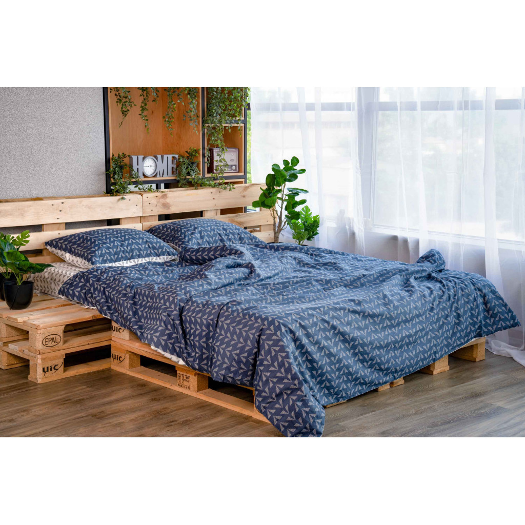 Постільна білизна Ardesto Gloria сатин синій євро 200х220 (ART2022DB) - зображення 8