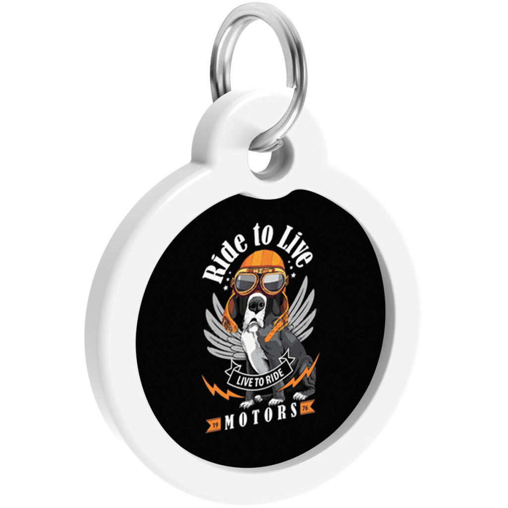 Адресник для тварин WAUDOG Smart ID з QR паспортом "Їздити, щоб жити", коло 30 мм (230-0207) - зображення 4