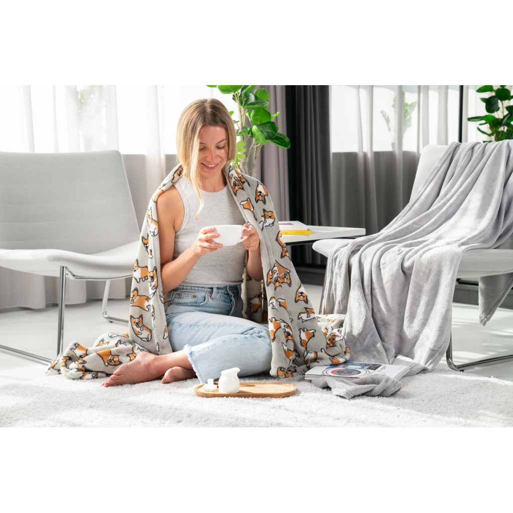 Плед Ardesto Flannel коргі, 160х200 см (ART0109PB) - зображення 3