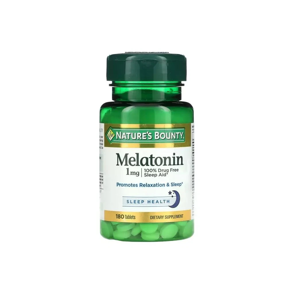 Амінокислота Nature's Bounty Мелатонін, 1 мг, Melatonin, 180 таблеток (NRT02832) - зображення 1