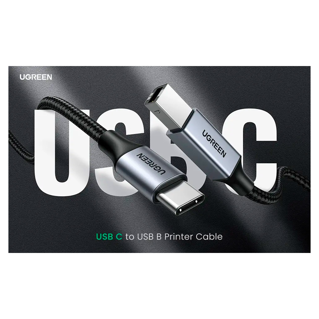 Кабель для принтера USB-C 2.0 to BM 1.0m black Ugreen (45034) - picture 9