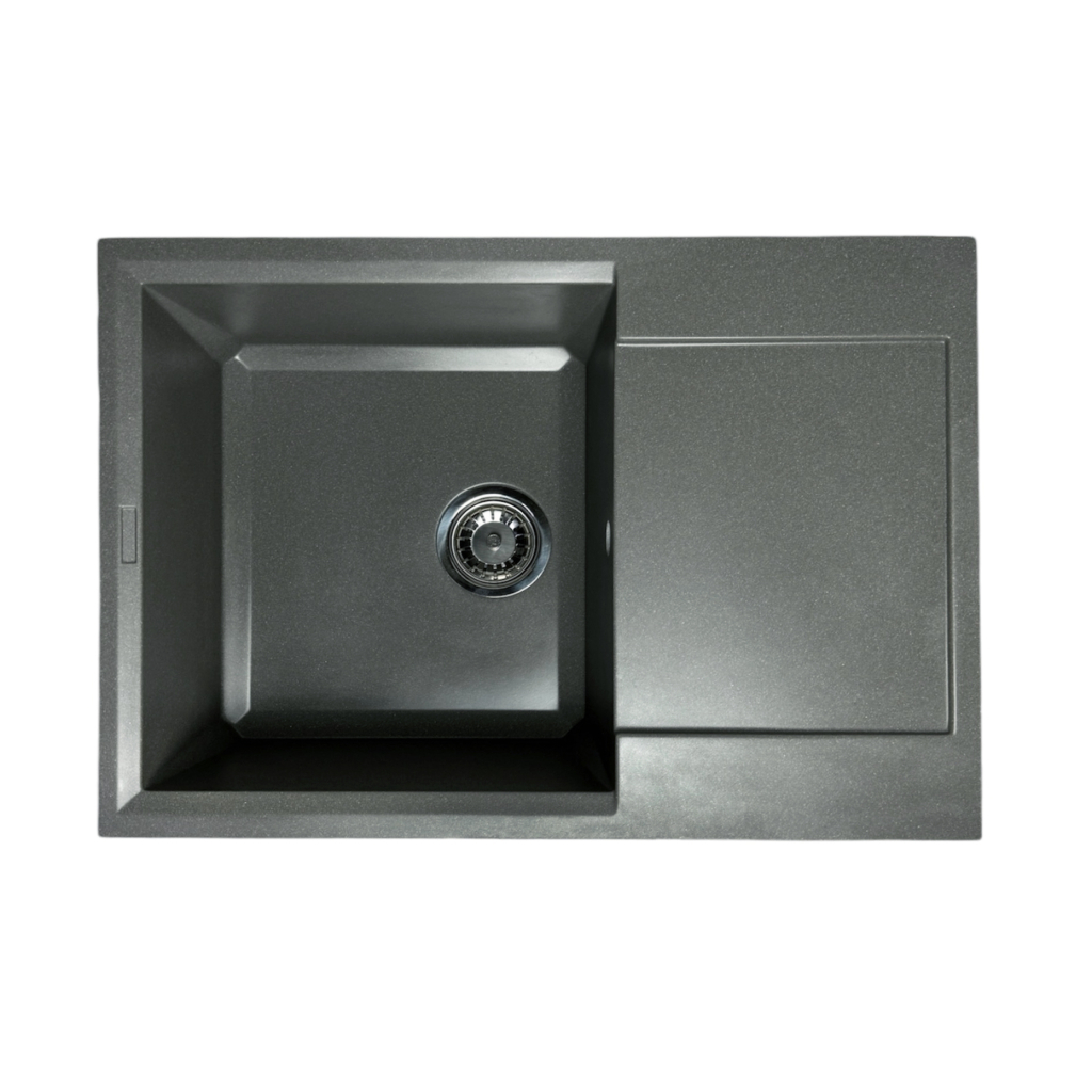 Мийка кухонна Adamant Horizon Medium сірий + змішувач та дозатор (4824296104504) - зображення 3