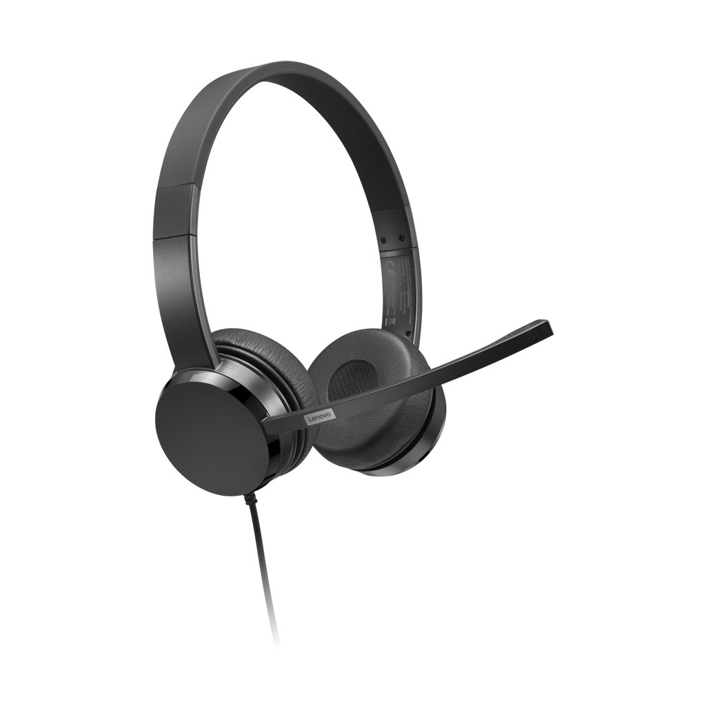 Навушники Lenovo USB-A Wired Stereo On-Ear Black (4XD1K18260) - зображення 4