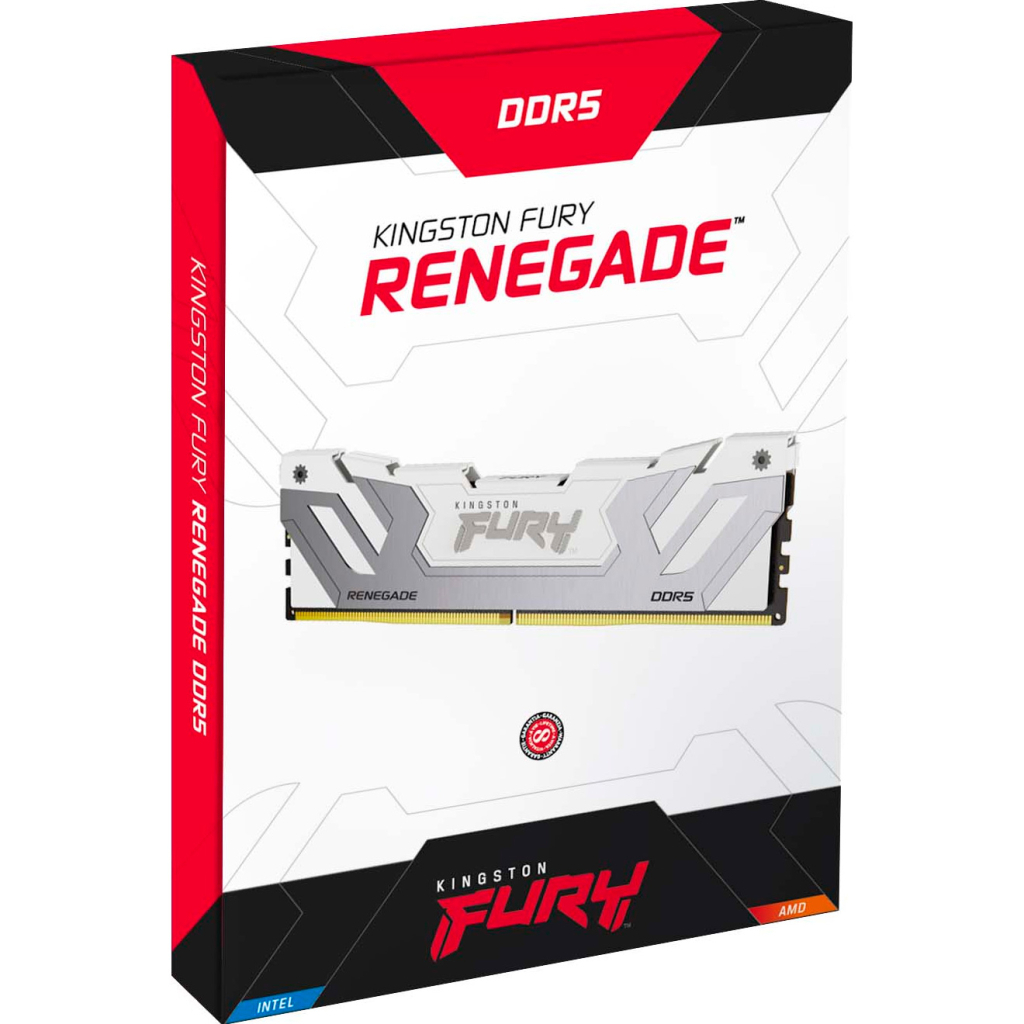 Модуль пам'яті для комп'ютера DDR5 48GB (2x24GB) 8400 MHz Renegade White XMP Kingston Fury (ex.HyperX) (KF584CU40RWK2-48) - зображення 3