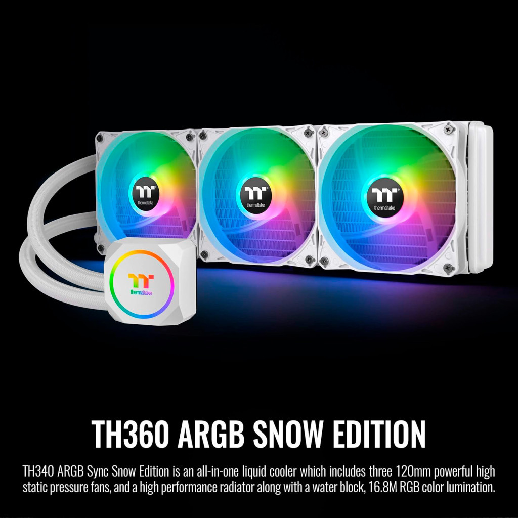 Система рідинного охолодження ThermalTake TH360 ARGB Sync Snow Edition (CL-W302-PL12SW-A) - зображення 7