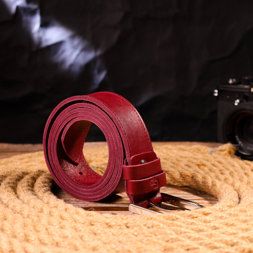 Ремінь Grande Pelle З натуральної шкіри Бордовий (21458) - зображення 8