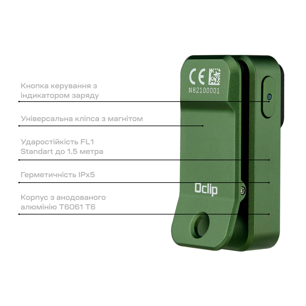 Ліхтар Olight Oclip OD Green (0.0000.0857) - зображення 8