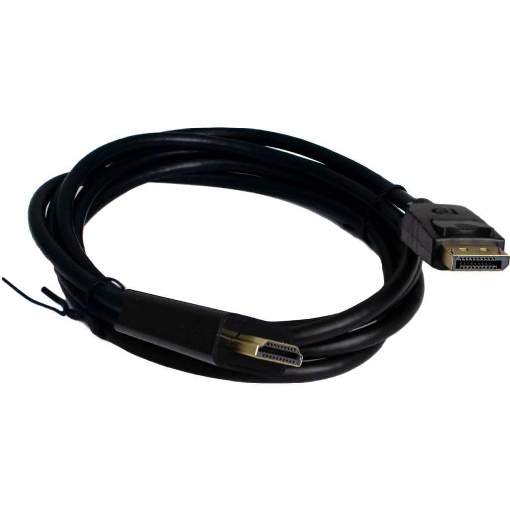 Кабель мультимедійний DisplayPort M to HDMI M 1.8m 4K60Hz black Patron (PN-DP-HDMI-18) - зображення 1